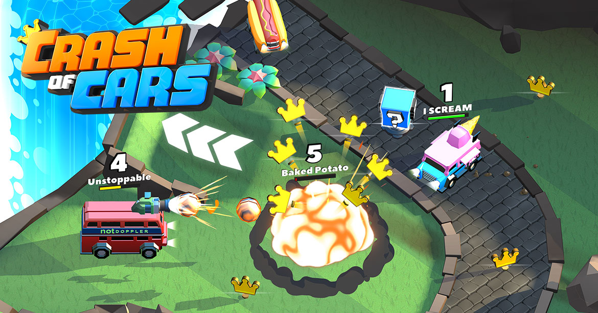 Welcome to Crash of Cars, a REAL-TIME MULTIPLAYER game where your